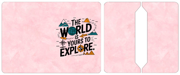 Cut and Sew - Passport Cover -THE WORLD IS YOURS TO PINK