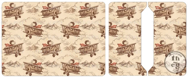 Cut and Sew - Passport Cover - THCG1940 Old Aviation Snoopy