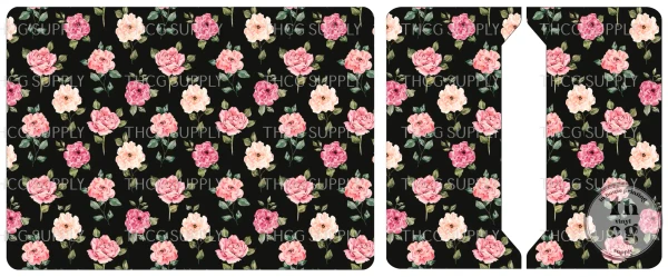 Cut and Sew - Passport Cover - CR1425 Moonlit Hollow Roses Dark