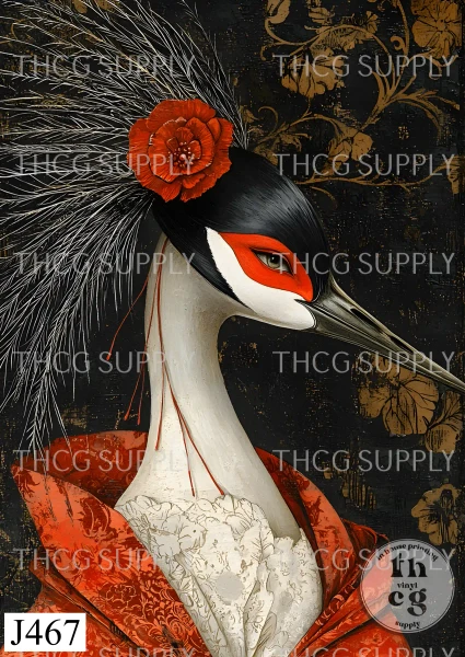 Journal Panel -J467 Anthro Animal Crane