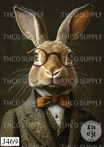 Journal Panel -J469 Anthro Animal Rabbit