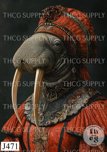 Journal Panel -J471 Anthro Animal Walrus