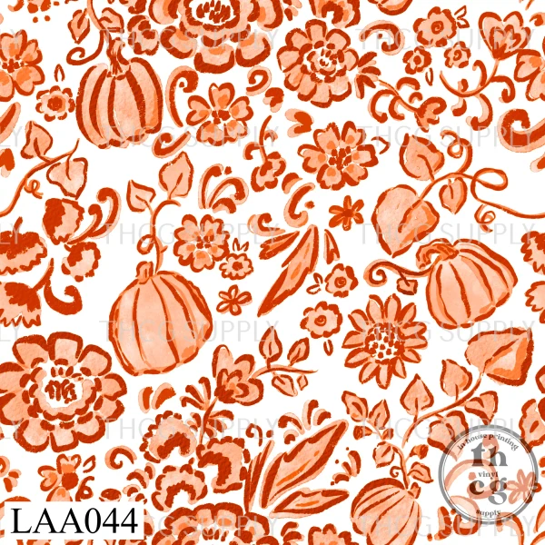 LAA044 Chinoiserie pumpkin floral