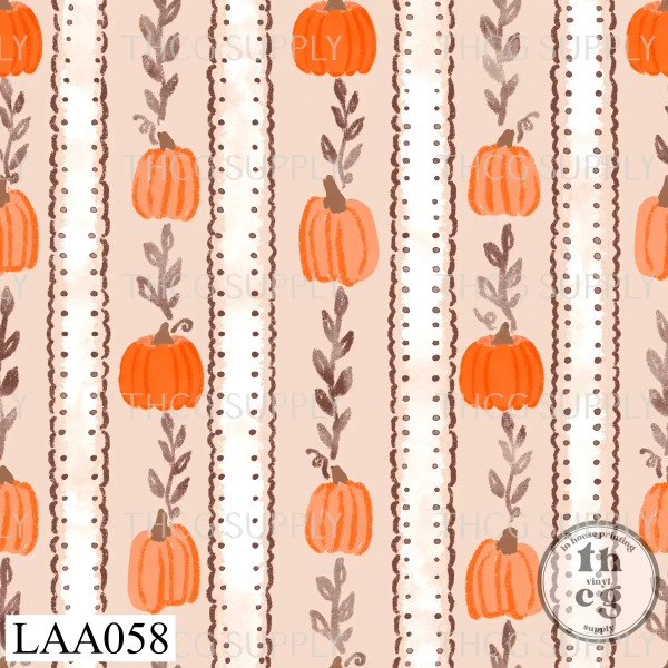 LAA058 Pumpkin lane ribbon stripe oat milk