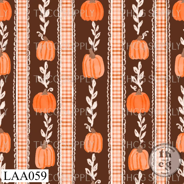 LAA059 Pumpkin lane stripe brown