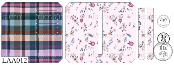 Retail Purse Pal - J326 Pastel Whimsy Rainbow on Litchi vinyl FLAW
