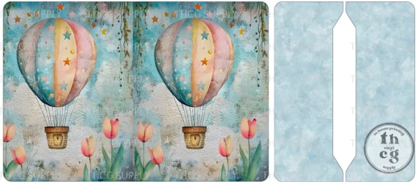Retail - Mini Notebook Cover J317 Pastel Whimsy Meadowson Litchi Vinyl