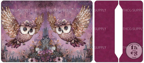 Retail - Mini Notebook Cover J988 Victorian Owl Litchi Vinyl