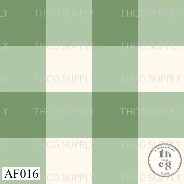 AF016 gingham green