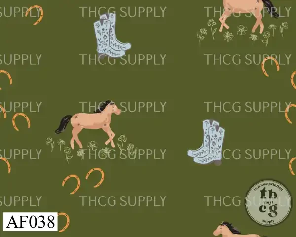AF038 Western Desert Wild Horse Boho