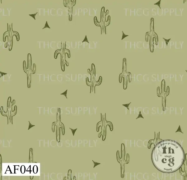 AF040 Western Desert Wild Cactus Boho