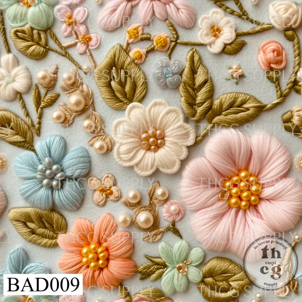 BAD009 Embroidery Florals