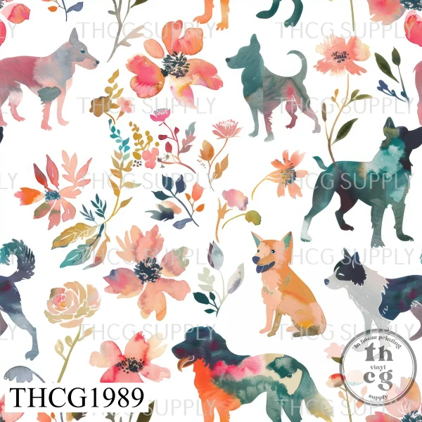 THCG1989 Colorful Dogs