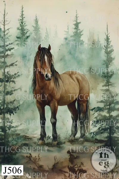 Journal Panel -J506 Lost in the wood Horse
