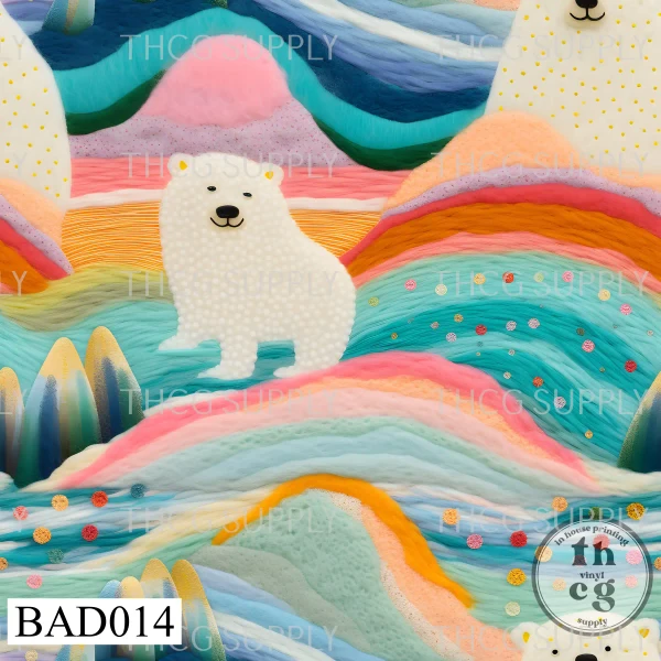 BAD014 Embroidery Polar Bears