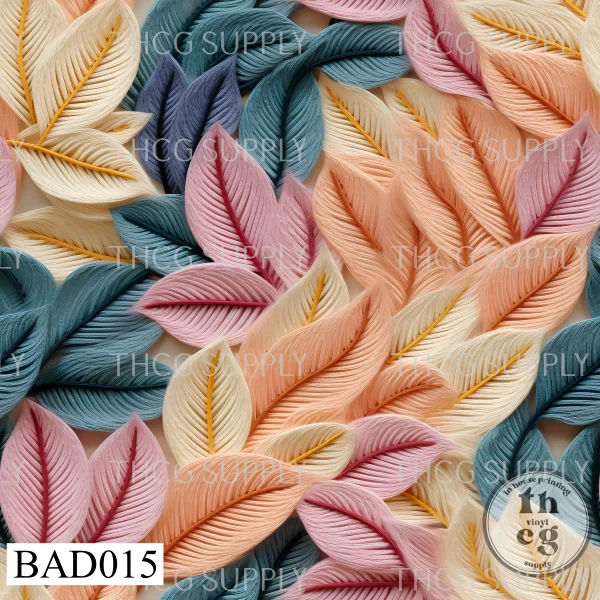 BAD015 Embroidery Leaves