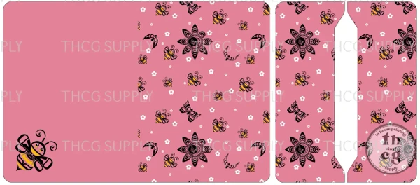 Cut and Sew - Mini Notebook Cover AKS001 Bumblebees and Flowers