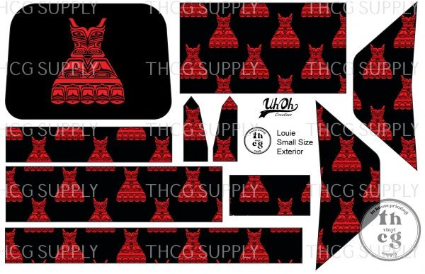 Cut and Sew - Louie Template AKS006 Red Dress
