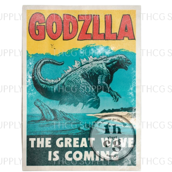 Retail Journal Panel  -J757 Godzilla size A6 on Smooth  Vinyl