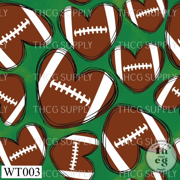 WT003 Football Hearts