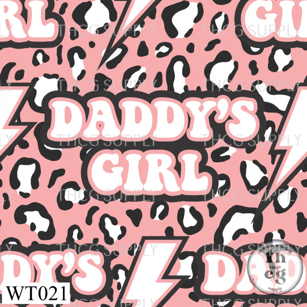 WT021 Daddy Girl Leopard