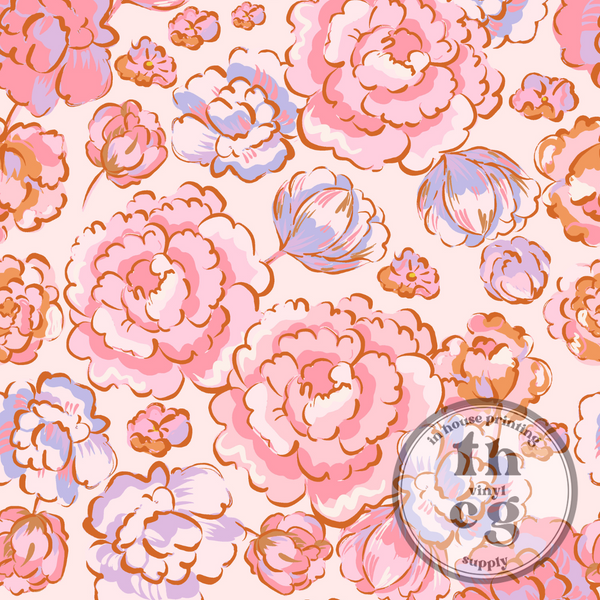 MB280 abstract floral boho pink pattern