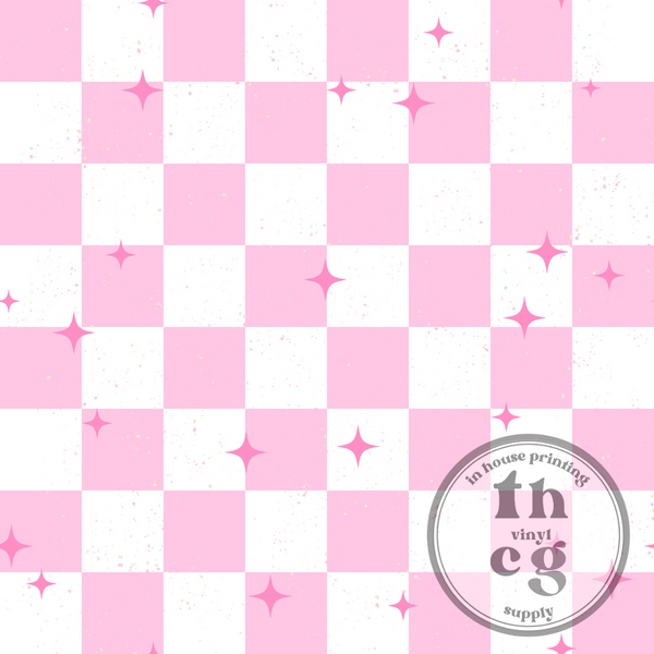 MB292 Pink checkerboard pattern