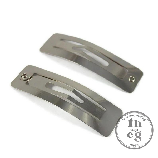 50mm/5cm Silver Square Snap Clip Pack