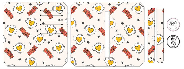 Cut and Sew - Purse pal IP264 Eggs Bacon