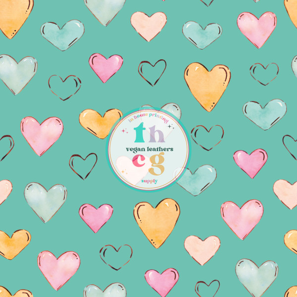 CR036 Hearts on Teal