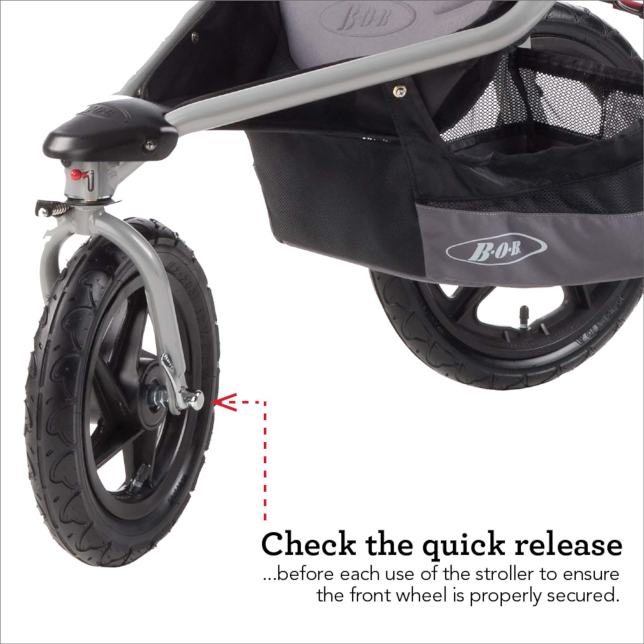 bob stroller front wheel conversion