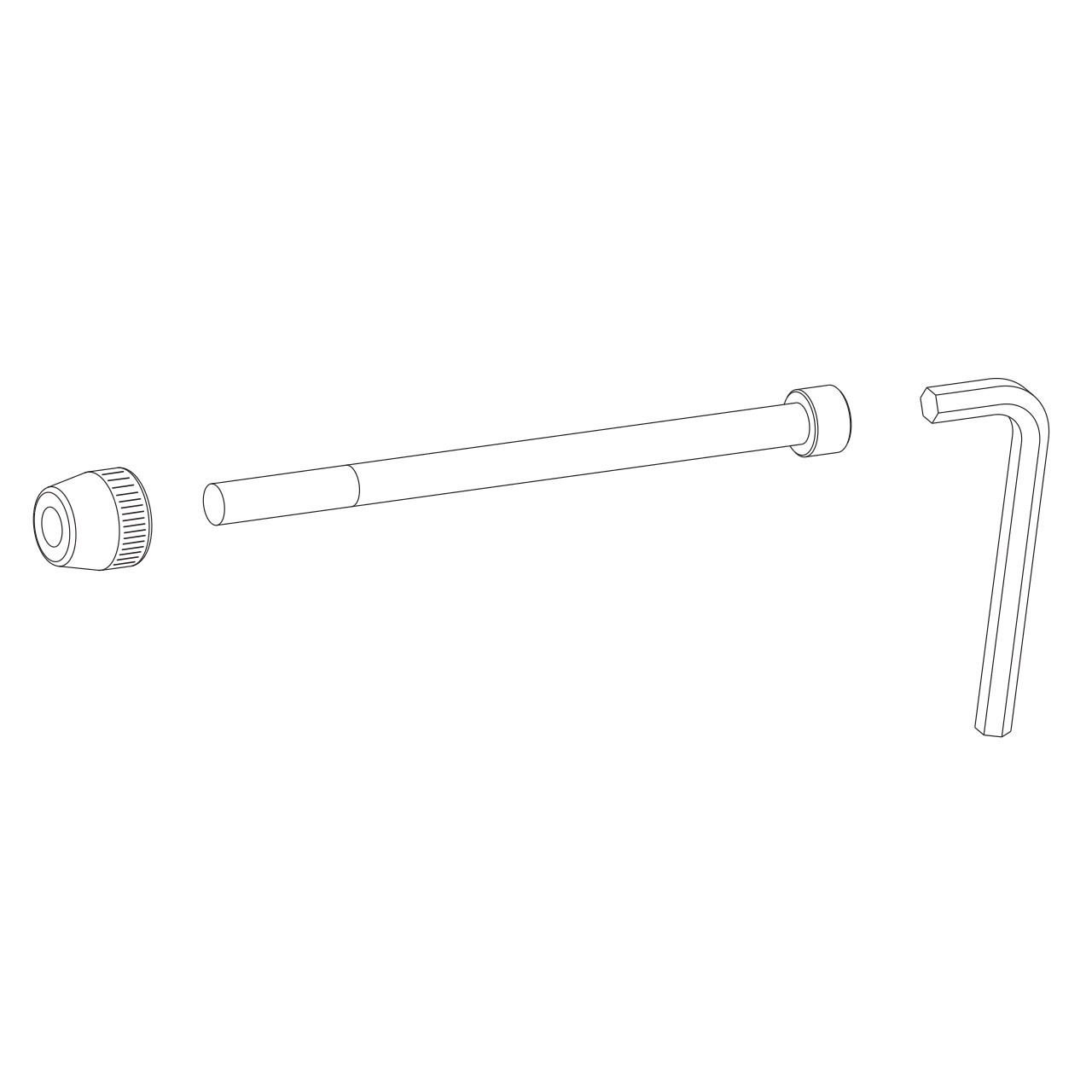 BOB fixed front Thru-Bolt with Hex wrench - diagram