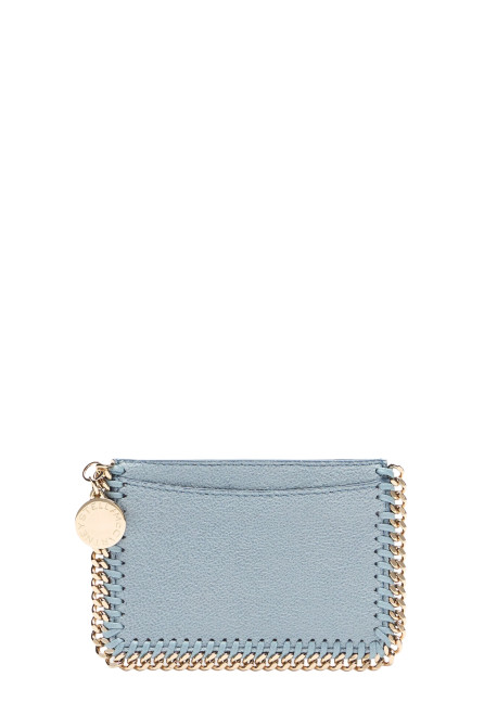 Falabella Zip Card Holder Duck Egg