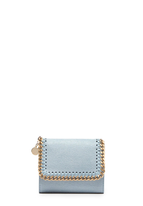 Falabella Small Flap Wallet Duck Egg
