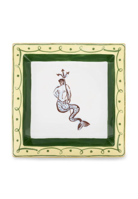 Square Tray 24.5cm Green