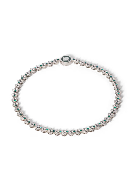 Metal Necklace with Crystals 5IC173 2CVY (5ic173_2cvy)
