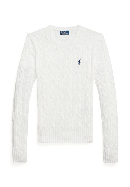 Cable Knit Cotton Crewneck Sweater (wmposwenc021327_cable_knit_cotton_crewneck_sweater)