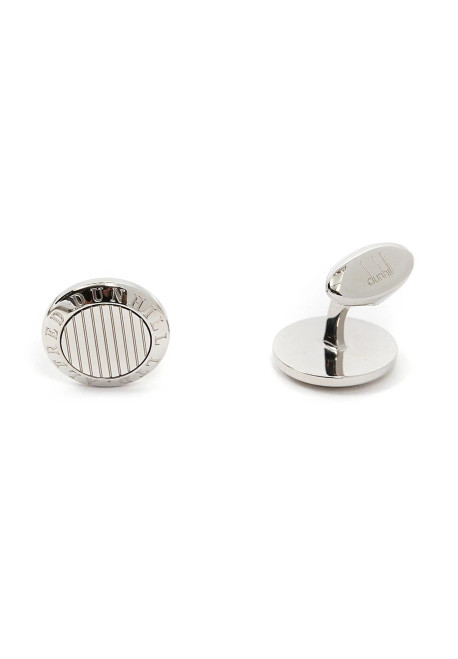 Ad Coin Lines Silver Cufflinks (5059789923524)