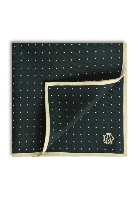 SILK POLKA DOT SCREEN PRINT POCKET SQUARE, R (du25rpps1as307)