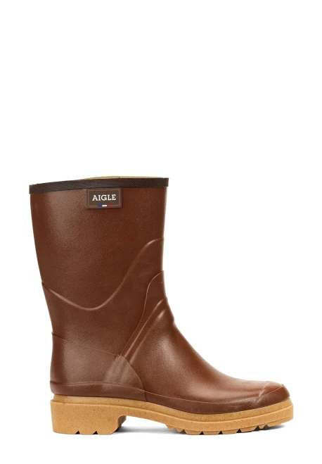 Bison 2 Rubber Mid-Calf Boots Low Heel (zzh3650)