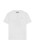 White T-shirt with silver glitter logo and star