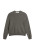 Men's dark gray cotton round-neck sweater with logo on the back