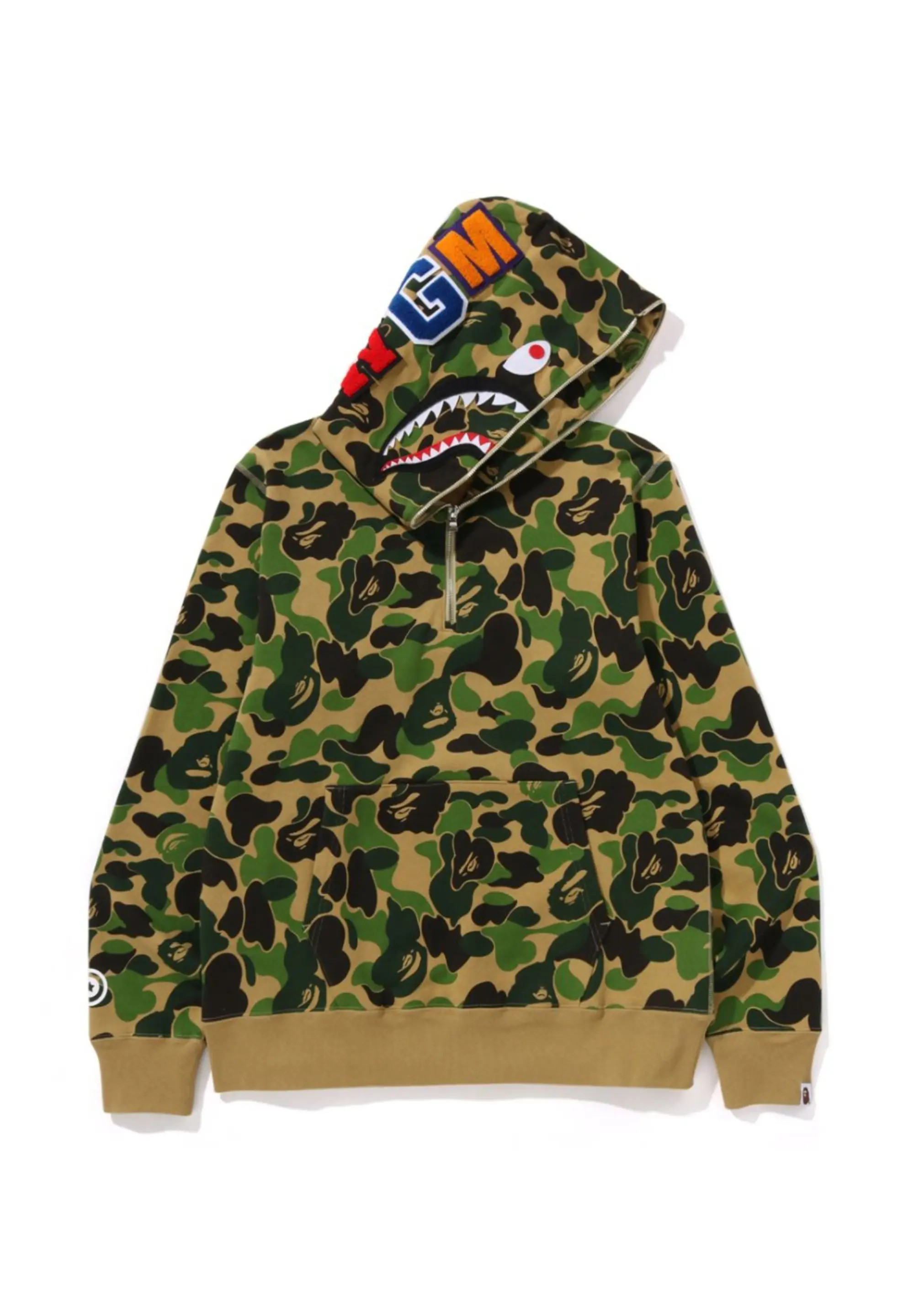ABC CAMO SHARK HALF ZIP PULLOVER HOODIE | Matsuya Ginza