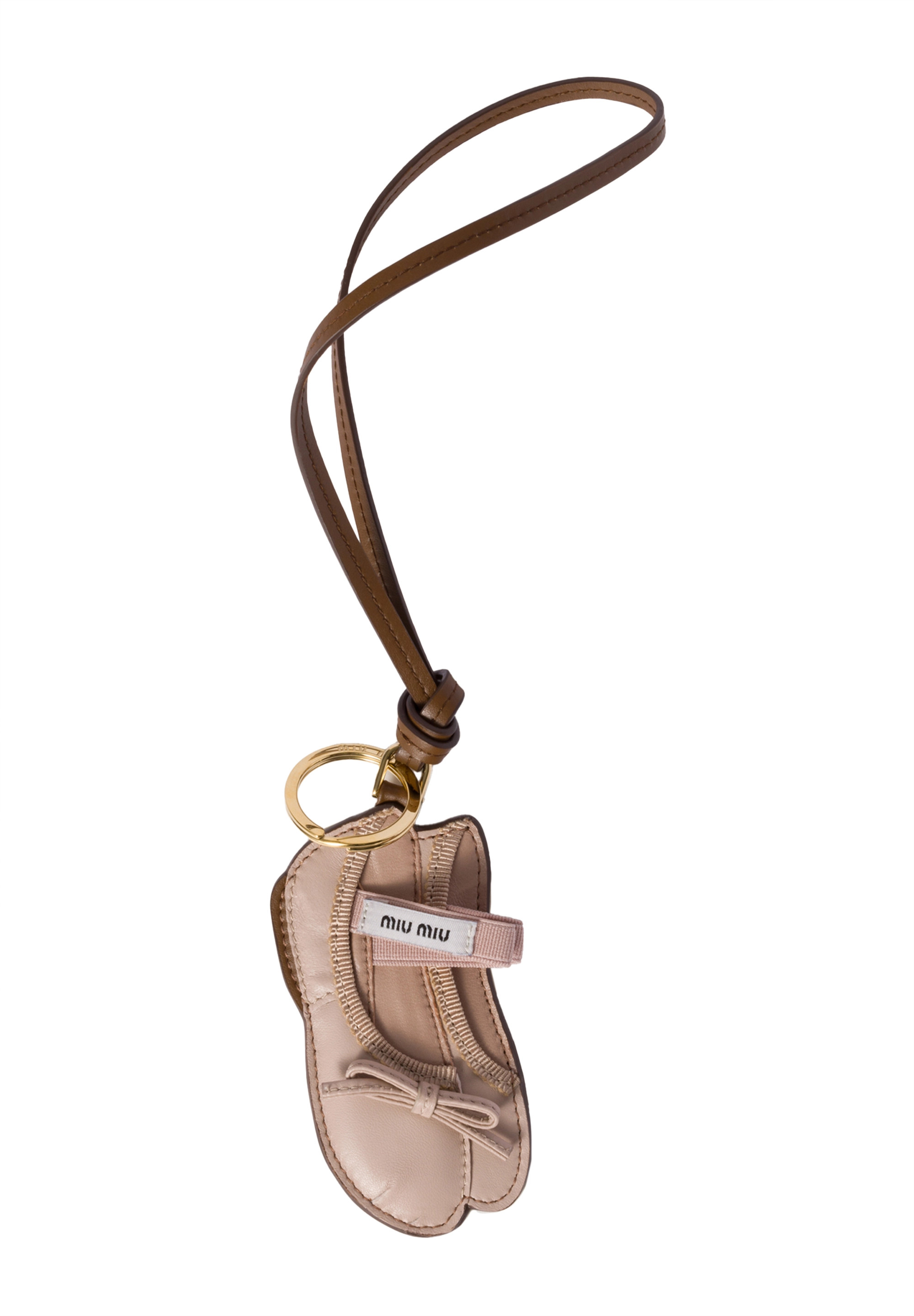 MIUMIU ミュウミュウ レザー キーリング トリック シャツ MIU MIU - 25SS新品 MIU MIU レザー キーリング トリック
