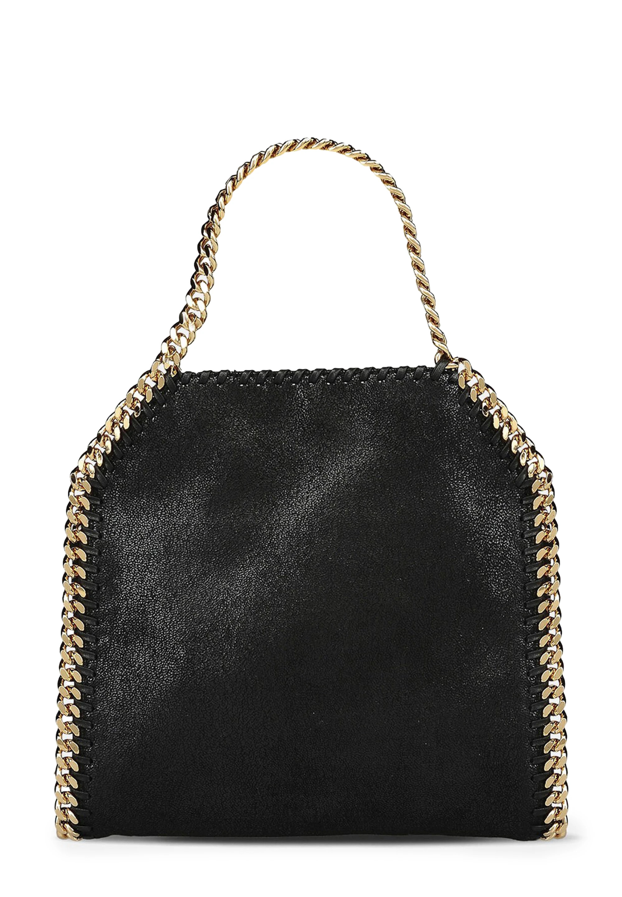 STELLA McCARTNEY/ファラベラシャギーディア マイクロトートバッグ ファラベラ タイニートートバッグ ブラック×ゴールド(シャギー