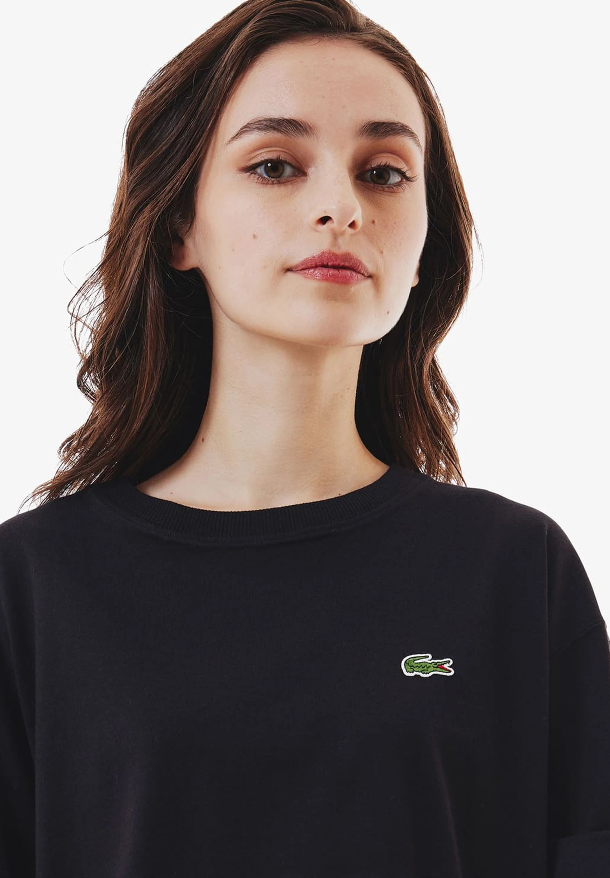 国内即発【LACOSTE】裾口ドローストリング入りクロップドTシャツ セール】裾口ドローストリング入りクロップド5分袖 半袖Tシャツ