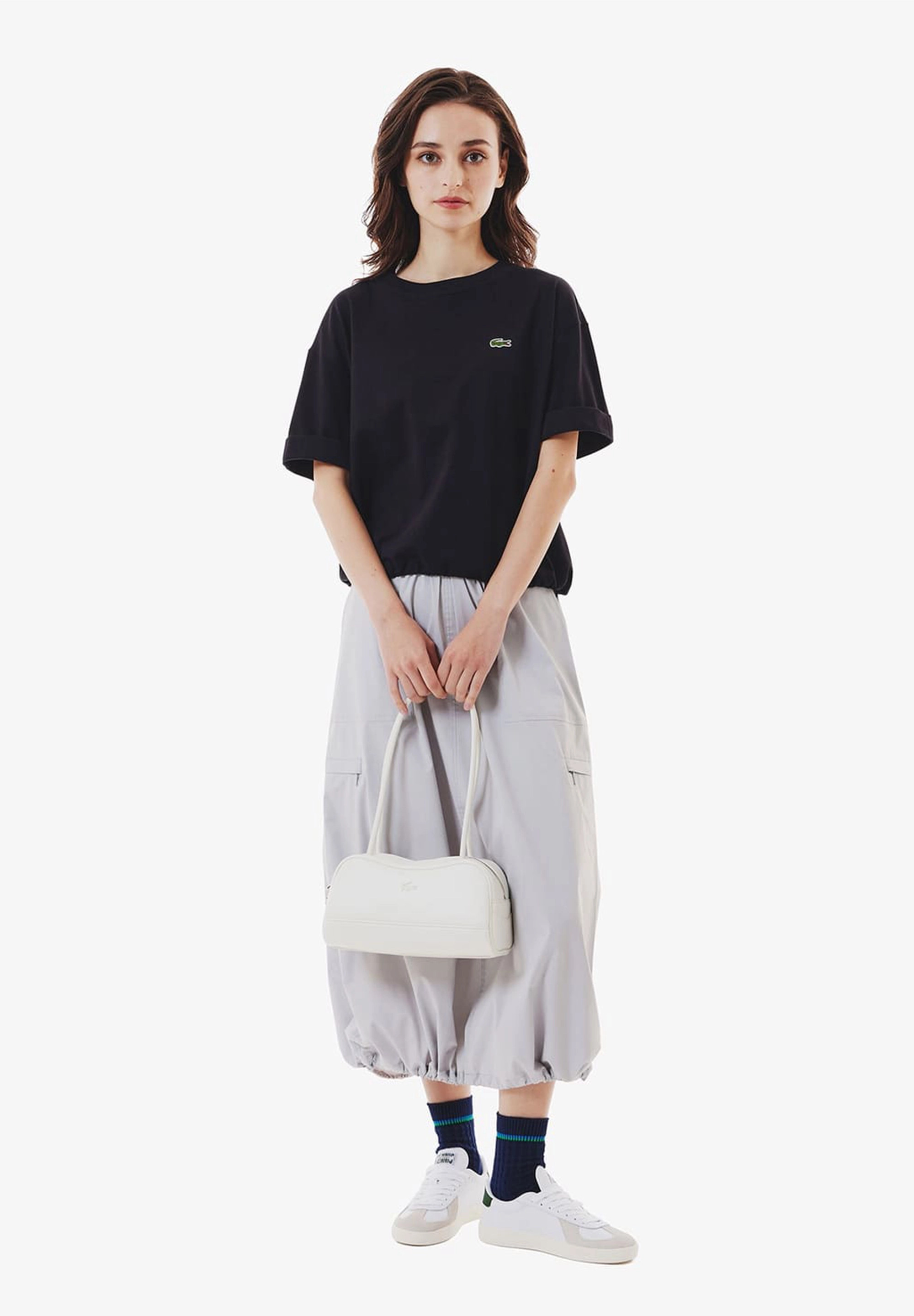 国内即発【LACOSTE】裾口ドローストリング入りクロップドTシャツ ラコステ LACOSTE 裾口ドローストリング入りクロップドTシャツ