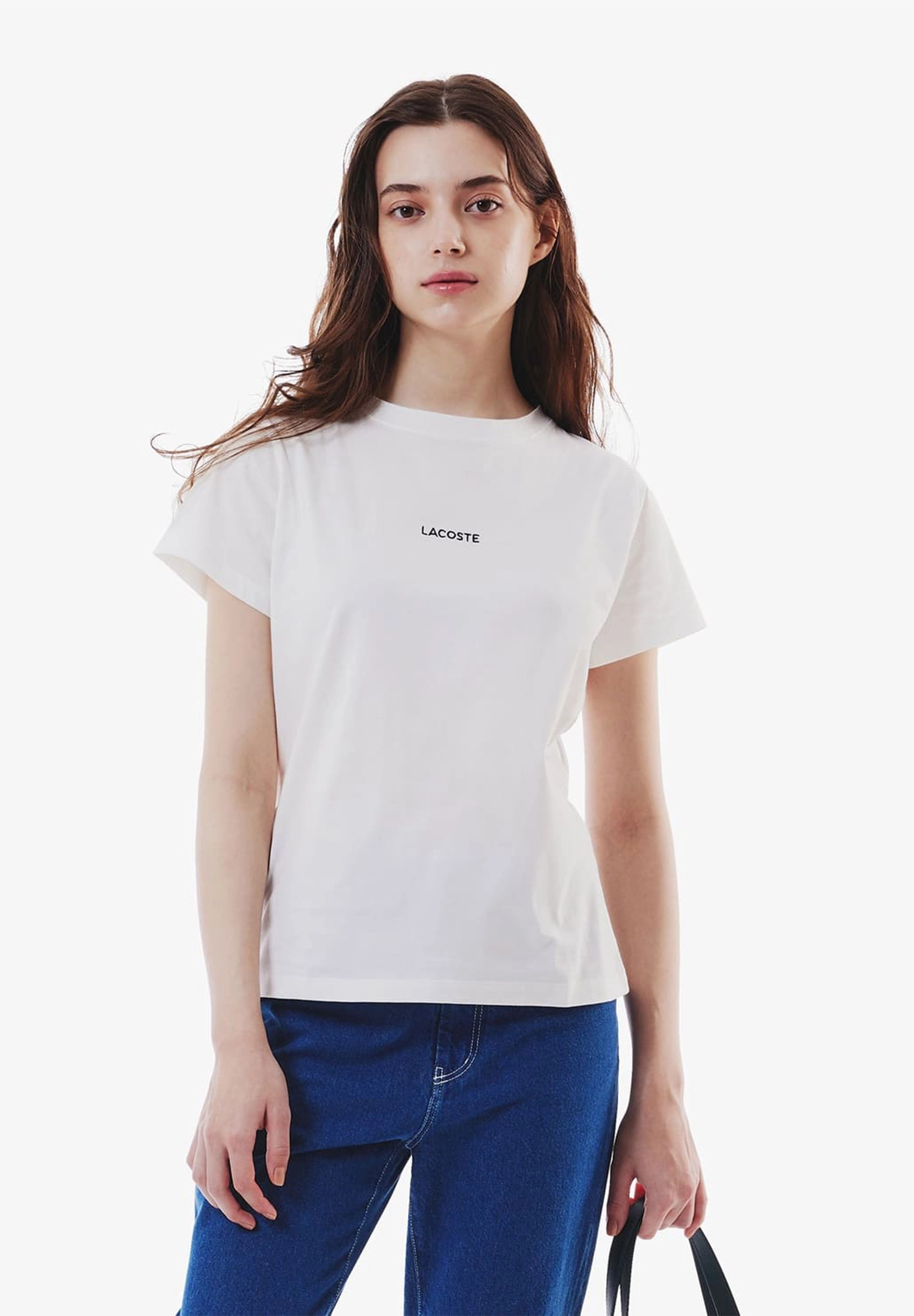 ウィメンズ コンパクトブランドネーム刺繍ロゴ 半袖Tシャツ