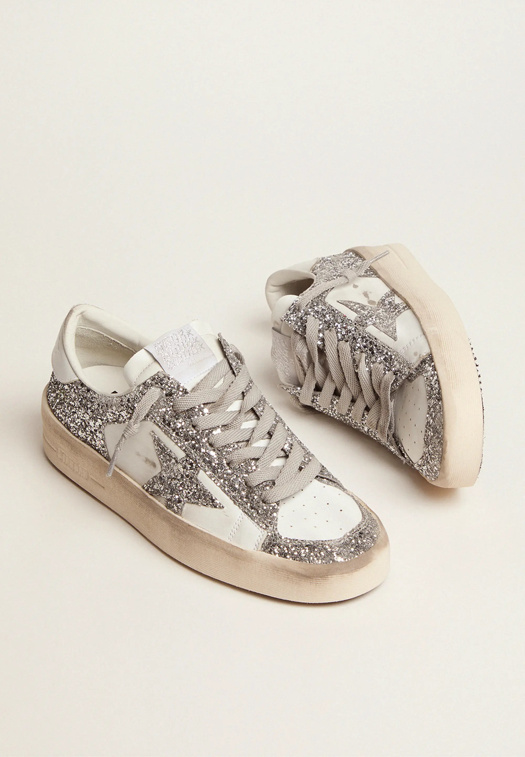 GOLDEN Stardan ホワイト レザー&グリッター Stardan ホワイト レザー&グリッター | Matsuya Ginza