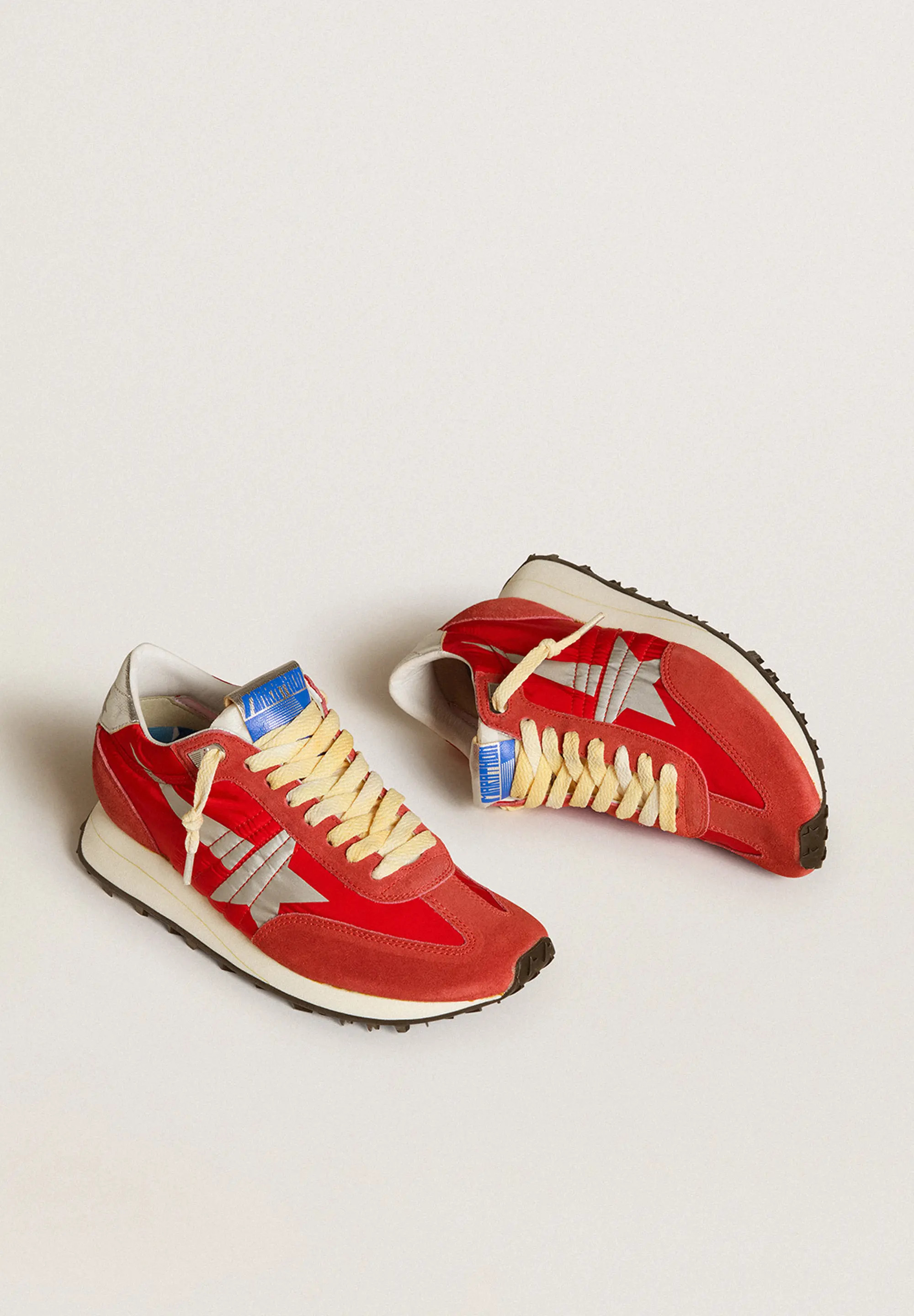 Marathon レディース ナイロンアッパー（レッド）＆シルバー